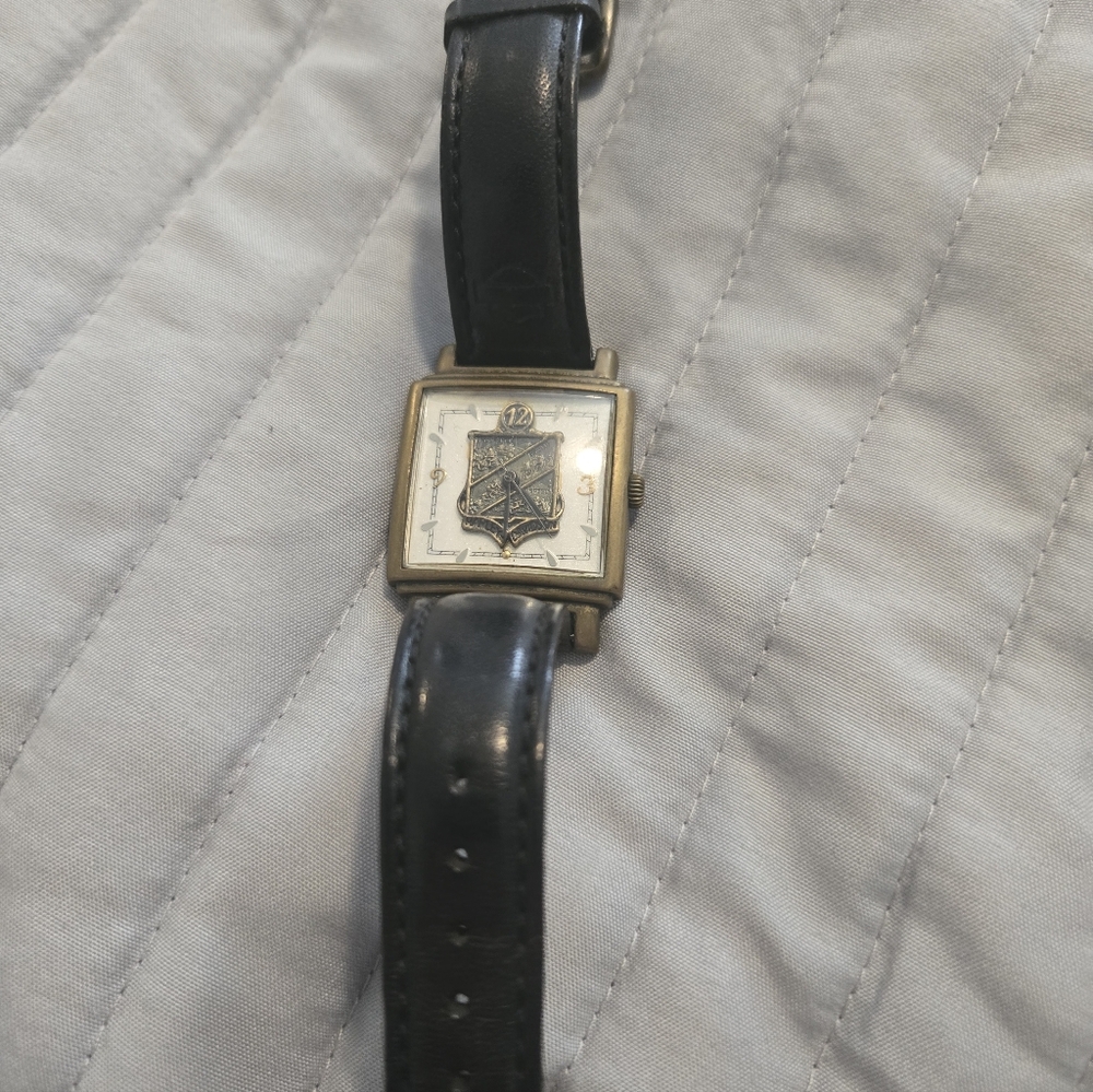 Vintage Harley Davidson Black Leather Strap Watch